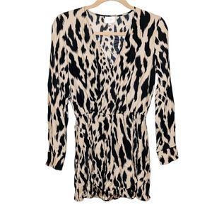 Parker Leopard Print Silk Dress